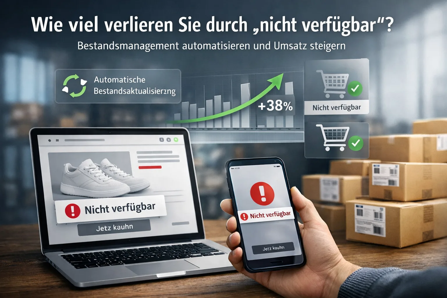 Bestände auf Marktplätzen ohne manuelle Aktualisierung: Wie viel verlieren Sie durch „nicht verfügbar