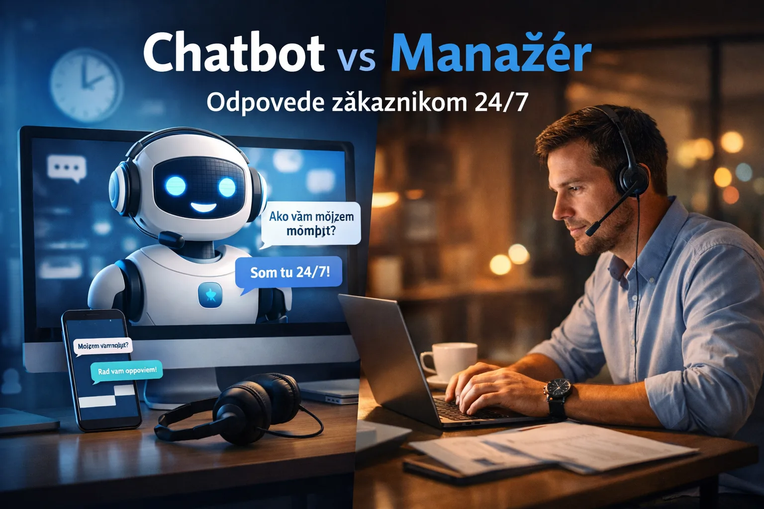 Chatbot vs Manažér: Odpovede zákazníkom 24/7