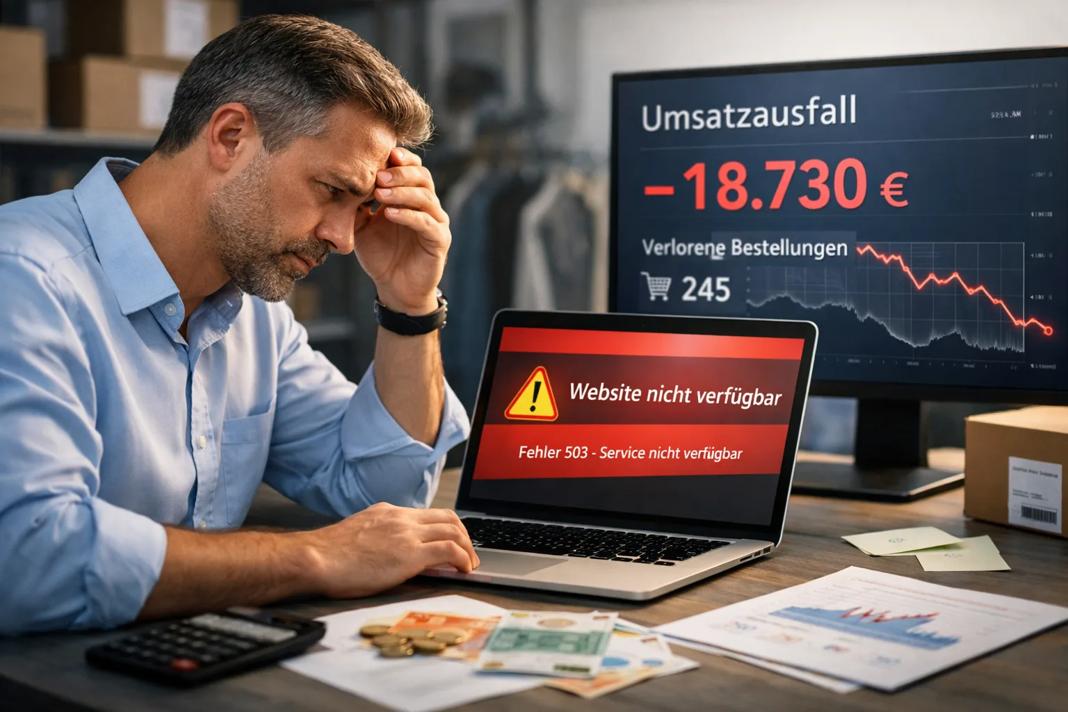Ausfallzeit der Website: Wie viel ein Online-Shop verliert und wie man dies vermeidet
