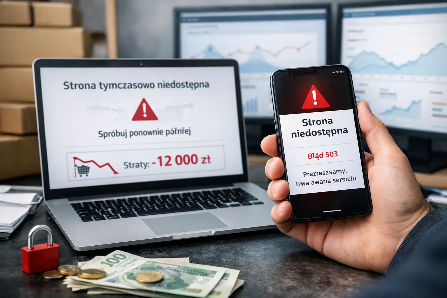 Dzień przestoju strony: ile traci sklep internetowy i jak temu zapobiec