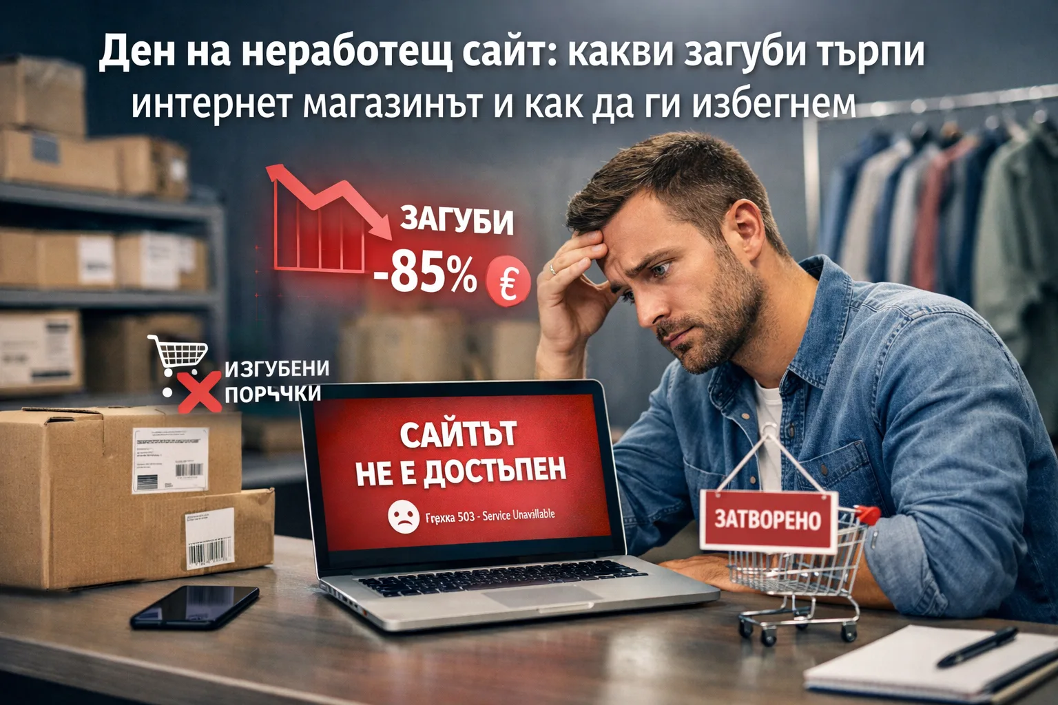 Ден на неработещ сайт: какви загуби търпи интернет магазинът и как да ги избегнем