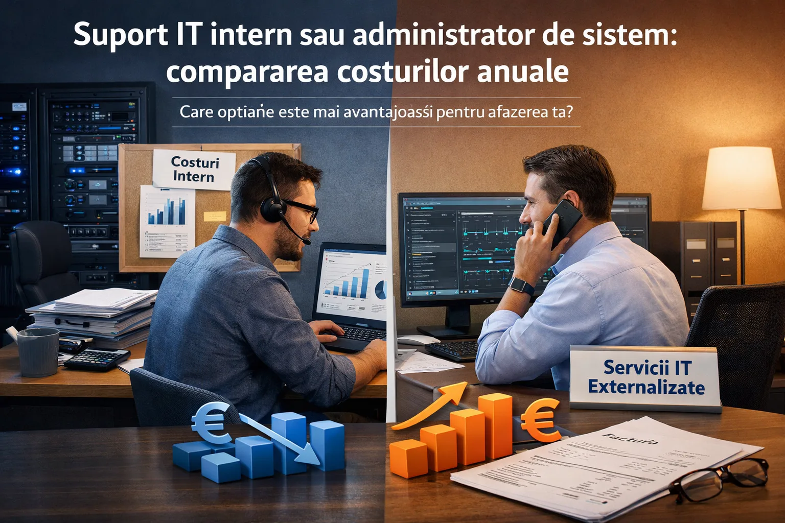 Suport IT intern sau administrator de sistem: compararea costurilor anuale